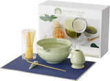 7 Piece Premium Matcha Set (Bowl, Whisk, Whisk Stand, Scoop, Sifter, Tea Cloth, Spoon)