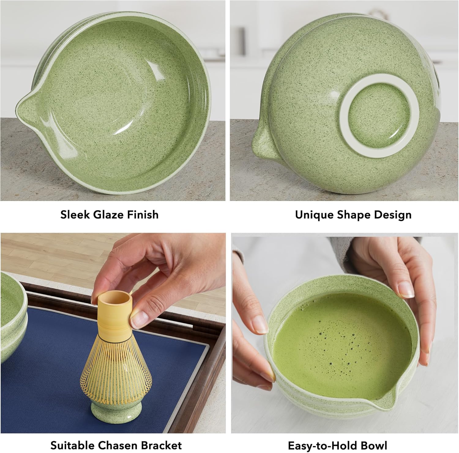 7 Piece Premium Matcha Set (Bowl, Whisk, Whisk Stand, Scoop, Sifter, Tea Cloth, Spoon)
