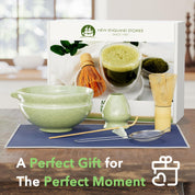 7 Piece Premium Matcha Set (Bowl, Whisk, Whisk Stand, Scoop, Sifter, Tea Cloth, Spoon)